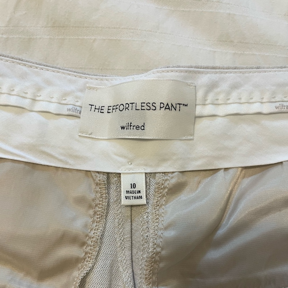 ARITZIA-The Effortless Pants -CruiseLinen- size 10 , natural ecru - Picture 7 of 7